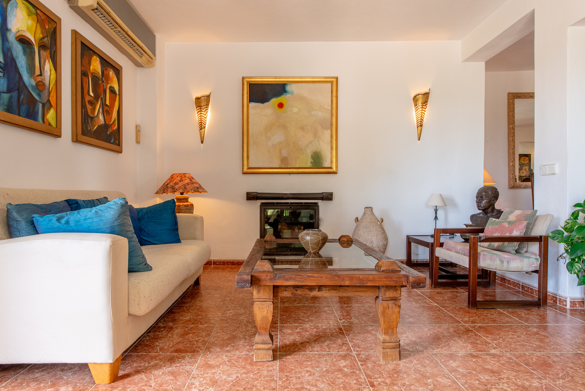 Resa Estates Ibiza Can Furnet villa to renovate for sale views .living and fire place.jpg